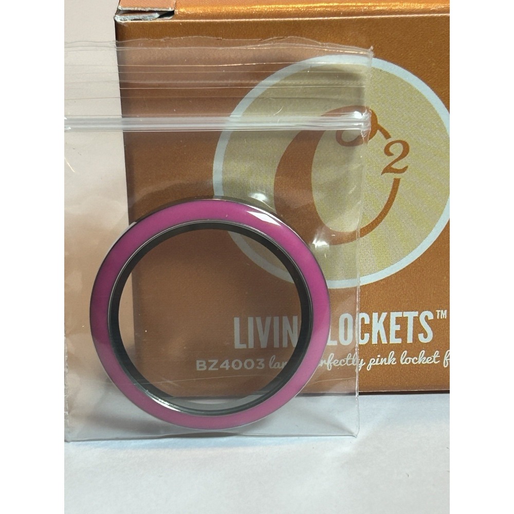 Origami Owl Large Perfectly Pink Enamel‎ Twist Locket Face New BZ 4003